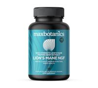 Max Botanics Lion's Mane NGF Mushroom Capsules Mental Clarity Memory Function Nerve & Brain Health High Strength Supplement Supports Focus Fruiting Body Extract 400MG 60 Capsules Vegan UK Made