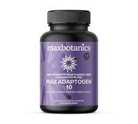 Max Botanics Max Adaptogen 10 Balance, Fatigue, Energy Boost & Stress Support 10-Herb Adaptogen High Strength Mushroom Blend with Ashwagandha, Rhodiola & Ginseng Natural Vegan UK Made (60 Capsules)