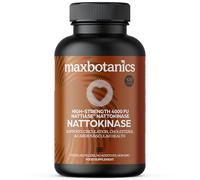 Max Botanics Nattokinase Supplement 4000 FU Supports Circulation Cholesterol & Cardiovascular Health High Strength Natural Japanese Natto Enzyme GMP Certified Zero Additives Vegan 120 Capsules UK Made