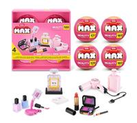Max Build More Premium Beauty Collection 4 Pack by ZURU - Novelty Unboxing Toy & Building Brick Collectible Minis with up to 169 Pieces, Stylish Designs to Build & Display, Ages 8+