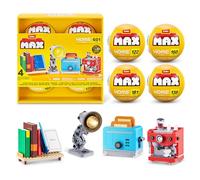 Max Build More Premium Home Collection 4 Pack by ZURU - Novelty Unboxing Toy & Building Brick Collectible Minis with up to 181 Pieces, Interactive Designs to Build & Display, Ages 8+