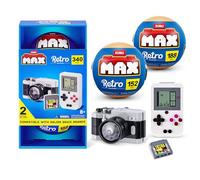 Max Build More Premium Retro Series 2 2 Pack (Camera & Handheld Game Console) by ZURU - Novelty Unboxing Toy & Building Brick Collectible Minis with up to 188 Pieces
