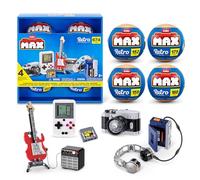 MAX Build More Premium Retro Series 2 4 Pack by ZURU - Novelty Unboxing Toy & Building Brick Collectible Minis with up to 188 Pieces, 4 Retro Designs to Build & Display, Ages 8+, Kids, Teens & Adults