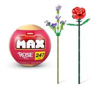 MAX Build More Premium Rose Building Bricks Collection by ZURU | Botanical building bricks, rose flower, mindful construction, toys for adults, evergreen, gift, collectible capsule