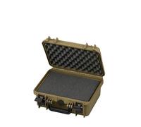 Max Case Waterproof Medium Size Protective Hard Camera Case with Foam - IP67 Rated Dustproof Outdoor Protection for GoPro HERO2 HERO3, DSLR, SLR, Lenses and Accessories (Green)