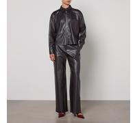 MAX&Co. Glossy Jersey Faux Leather Trousers