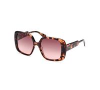 MAX&Co Woman MO0048 55F Sunglasses Acetate Havana Brown Squared Normal Shaded