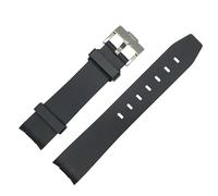 Max Curved End TPU Replacement Watch Strap - Choose Colour - 20mm, 21mm, 22mm (20mm, Black No Groove)