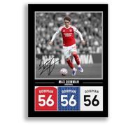Max Dowman Arsenal Signed Photo Poster Print Picture Display Framed Autograph Memorabilia for Football Fans Gift England (A3 Poster Only Black)