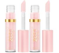 Max Factor 2000 Calorie Lip Glaze Cotton Candy, Full Shine Lip Gloss, Nourishing with Hyaluronic Acid & Squalane, Instant Plump, Non-Sticky, Vanilla-Milk Scent, Fuller Looking Lips (Pack of 2)