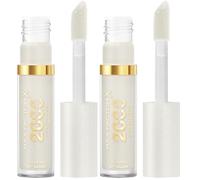 Max Factor 2000 Calorie Lip Glaze Melting Ice, Full Shine Lip Gloss, Nourishing with Hyaluronic Acid & Squalane, Instant Plump, Non-Sticky, Vanilla-Milk Scent, Fuller Looking Lips (Pack of 2)