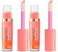 Max Factor 2000 Calorie Match Maker Lip Gloss & Stain, 010 Bubbly, pH-reactive Formula, Instant Glossy Glow, Nourishing with Hyaluronic Acid & Squalane, Non-Sticky, Fuller Looking Lips, 4.4ml