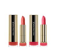 Max Factor Colour Elixir Lipstick with Vitamin E, Shades Pink Brandy 050 + Bewitching Coral 055 (Pack of 2)