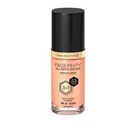 Max Factor Facefinity 3-in-1 All Day Flawless Liquid Foundation, SPF 20-80 Bronze (Packaging May Vary)