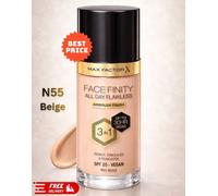 Max Factor Facefinity 3-In-1 Foundation SPF 20, 30ml - N55 Beige - Brand New