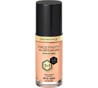 Max Factor Facefinity All Day Flawless Foundation - Concealer, 3-in-1 Liquid Foundation & Face Primer, Vegan Formula, Modular Cover, Up to 30 Hours Hold, SPF20-N75 Gold, 30 ml