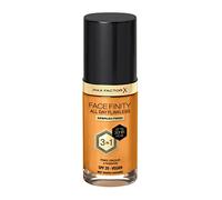 Max Factor Facefinity All Day Flawless 3 in 1 Liquid Foundation, Lightweight Oil Free Formula with SPF 20, 087 Warm Caramel, 30 ml