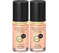 MAX FACTOR - Facefinity All Day Flawless Foundation - 3-in-1 Concealer, Liquid Foundation & Face Primer - Up To 30hr Wear - Flawless Airbrush Finish, SPF 20, Vegan - C50 Natural Rose - 30ml