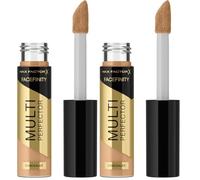 Max Factor Facefinity Multi-Perfector Concealer, All In One, Conceal Imperfections, Instant Brightening, Natural Finish, Lightweight, Vegan, Customisable Coverage - 4N, 11ml (Pack of 2)
