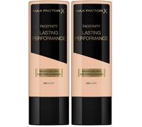 Max Factor Lasting Performance Liquid Foundation, Ivory, Full Coverage, Flawless and Radiant Finish, Lightweight Formula, Smudge Resistant, Non Pore-Clogging, Fragrance Free, 35ml (Pack of 2)