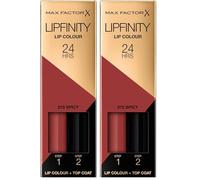 Max Factor Lipfinity Long-Lasting Two Step Lipstick - 070 Spicy (Pink), 4.2 g (Pack of 2)