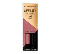 Max Factor Lipfinity Peachy Nude, Long-Lasting, Two Step Lipstick, Vibrant Colour, Hydrating, Lasts 24 Hrs, Matte Lip Colour With Glossy Top Coat, 4.2g