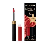 Max Factor Lipfinity Starlet, Long-Lasting, Two Step Lipstick, Vibrant Colour, Hydrating, Lasts 24 Hrs, Matte Lip Colour With Glossy Top Coat, 4.2g