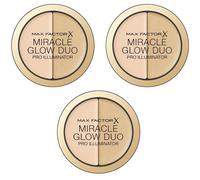 Max Factor Miracle Glow Duo Pro Illuminator Creamy Highlighter 10 Light 3 x 11g