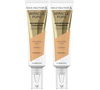 Max Factor Miracle Pure Foundation, Warm Ivory 44 (Pack of 2)
