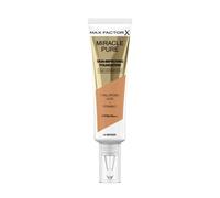 Max Factor Miracle Pure Liquid Foundation, Bronze, Full Coverage, Flawless and Radiant Finish, Lightweight Formula, Smudge Resistant, Non Pore-Clogging, Fragrance Free, 35ml