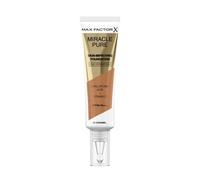 Max Factor Miracle Pure Liquid Foundation, Caramel, Full Coverage, Flawless and Radiant Finish, Lightweight Formula, Smudge Resistant, Non Pore-Clogging, Fragrance Free, 35ml
