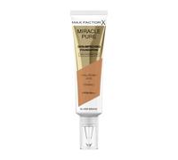 Max Factor Miracle Pure Liquid Foundation, Deep Bronze, Full Coverage, Flawless and Radiant Finish, Lightweight Formula, Smudge Resistant, Non Pore-Clogging, Fragrance Free, 35ml