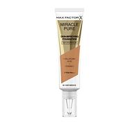 Max Factor Miracle Pure Liquid Foundation, Deep Bronze, Full Coverage, Flawless and Radiant Finish, Lightweight Formula, Smudge Resistant, Non Pore-Clogging, Fragrance Free, 35ml