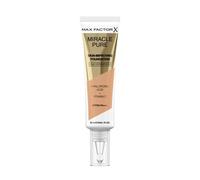 Max Factor Miracle Pure Liquid Foundation, Natural, Full Coverage, Flawless and Radiant Finish, Lightweight Formula, Smudge Resistant, Non Pore-Clogging, Fragrance Free, 35ml