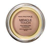 Max Factor Miracle Touch Perfecting Foundation, Natural, Full Coverage, Lightweight and Moisturising Effect with Hyaluronic Acid and SPF 30 Formula, 11.5 g