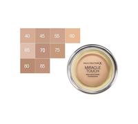 Max Factor Miracle Touch Skin Perfecting Foundation 75 Golden, 11.5G - Flawless Radiant Base in One Easy Application