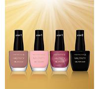 Max Factor Nailfinity All About Nudes Gel Nail Varnish pack of 4- Standing Ovation, Leading Lady, Starlet, The Finale Gel Top Coat