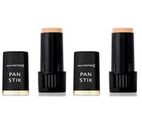 Max Factor Pan Stik Foundation, 25 Fair, Full Coverage and Smooth Texture for Dewy Skin Look, 9 g 774265 (Pack of 2)