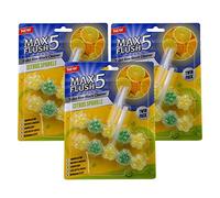 Max Flush 5 Citrus Sparkle Toilet Rim Block Cleaner (Twin Pack)