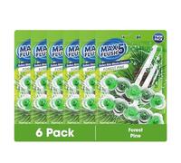 Max Flush 5 Forest Pine Toilet Rim Block Cleaner, Twin Pack Bundle with Foaming Action, Limescale Prevention, 12 Blocks Total, 45g Each