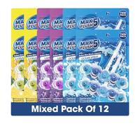 Max Flush 5 Toilet Rim Block Cleaner Mixed Set of 12 (Twin Pack)