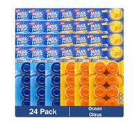 Max Flush In-Cistern Toilet Blocks, 24 Pack, 8 Blocks per Pack, Multiple Fragrances, 50g Each (Ocean/Citrus)