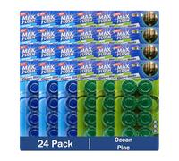 Max Flush In-Cistern Toilet Blocks, 24 Pack, 8 Blocks per Pack, Multiple Fragrances, 50g Each (Ocean/Pine)