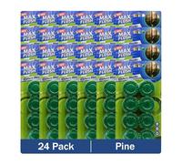 Max Flush In-Cistern Toilet Blocks, 24 Pack, 8 Blocks per Pack, Multiple Fragrances, 50g Each (Pine)