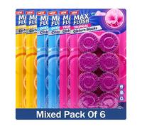 Max Flush In-Cistern Toilet Blocks, 8 Blocks per Pack, 48 x 50g, Multiple Fragrances, 6 Pack (Citrus/Ocean/Tropical)
