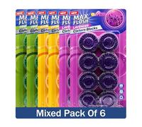 Max Flush In-Cistern Toilet Blocks, 8 Blocks per Pack, 48 x 50g, Multiple Fragrances, 6 Pack (Pine/Citrus/Lavender)