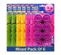 Max Flush In-Cistern Toilet Blocks, 8 Blocks per Pack, 48 x 50g, Multiple Fragrances, 6 Pack (Pine/Citrus/Tropical)