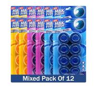 Max Flush In-Cistern Toilet Blocks, 8 Blocks per Pack, 96 x 50g, Multiple Fragrances (Citrus/Lavender/Ocean)