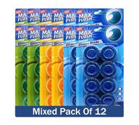 Max Flush In-Cistern Toilet Blocks, 8 Blocks per Pack, 96 x 50g, Multiple Fragrances (Pine/Citrus/Ocean)