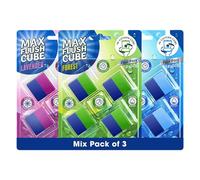 Max Flush In-Cistern Toilet Cleaner Cubes Mix (A) 3 Pack - 4 x 50g Each - 600g Total